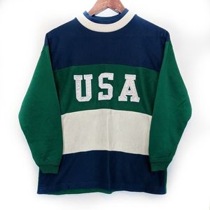 USA Vintage Color Block Sweatshirt